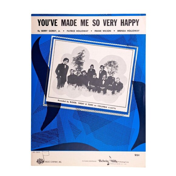 Jobete Music Company Other - Vintage You've Made Me So Very Happy Sheet Music Blood Sweat & Tears 1969 Gordy
